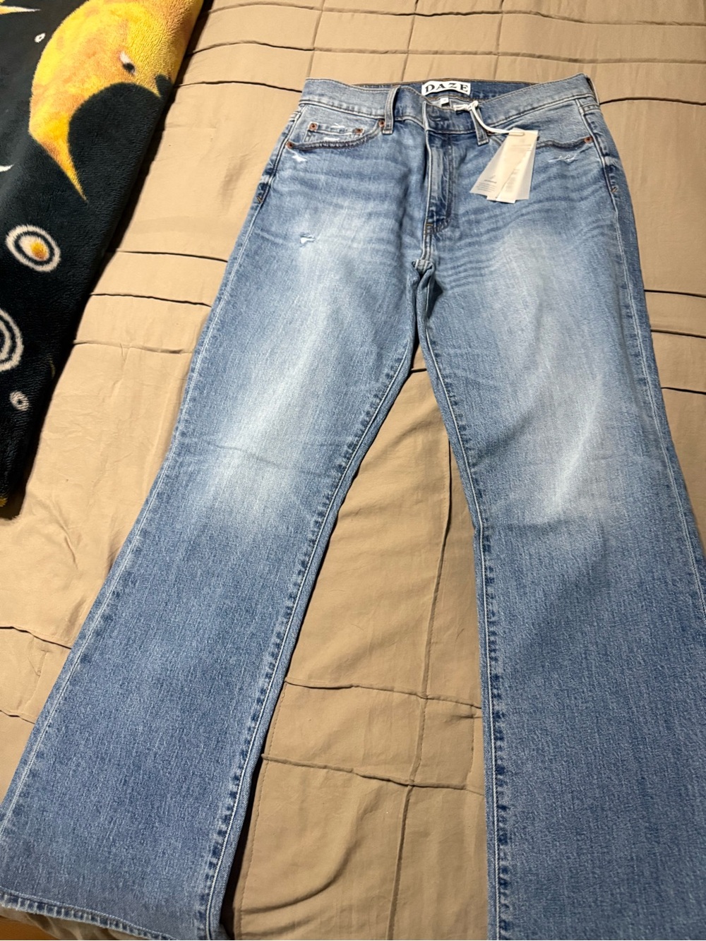 DAZE Light Blue High-Rise Boot Cut Jeans